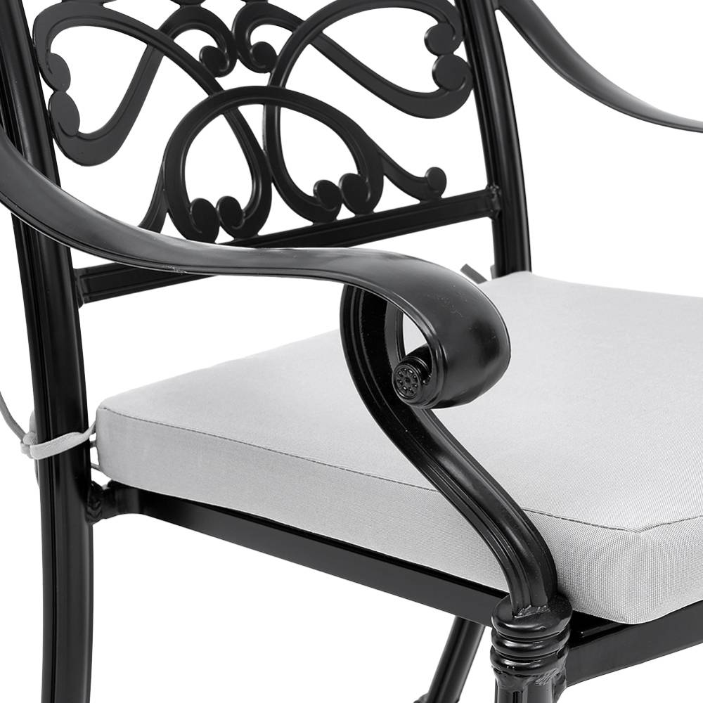 4pcs Aluminium Outdoor Patio Dining Armchair With Cushion