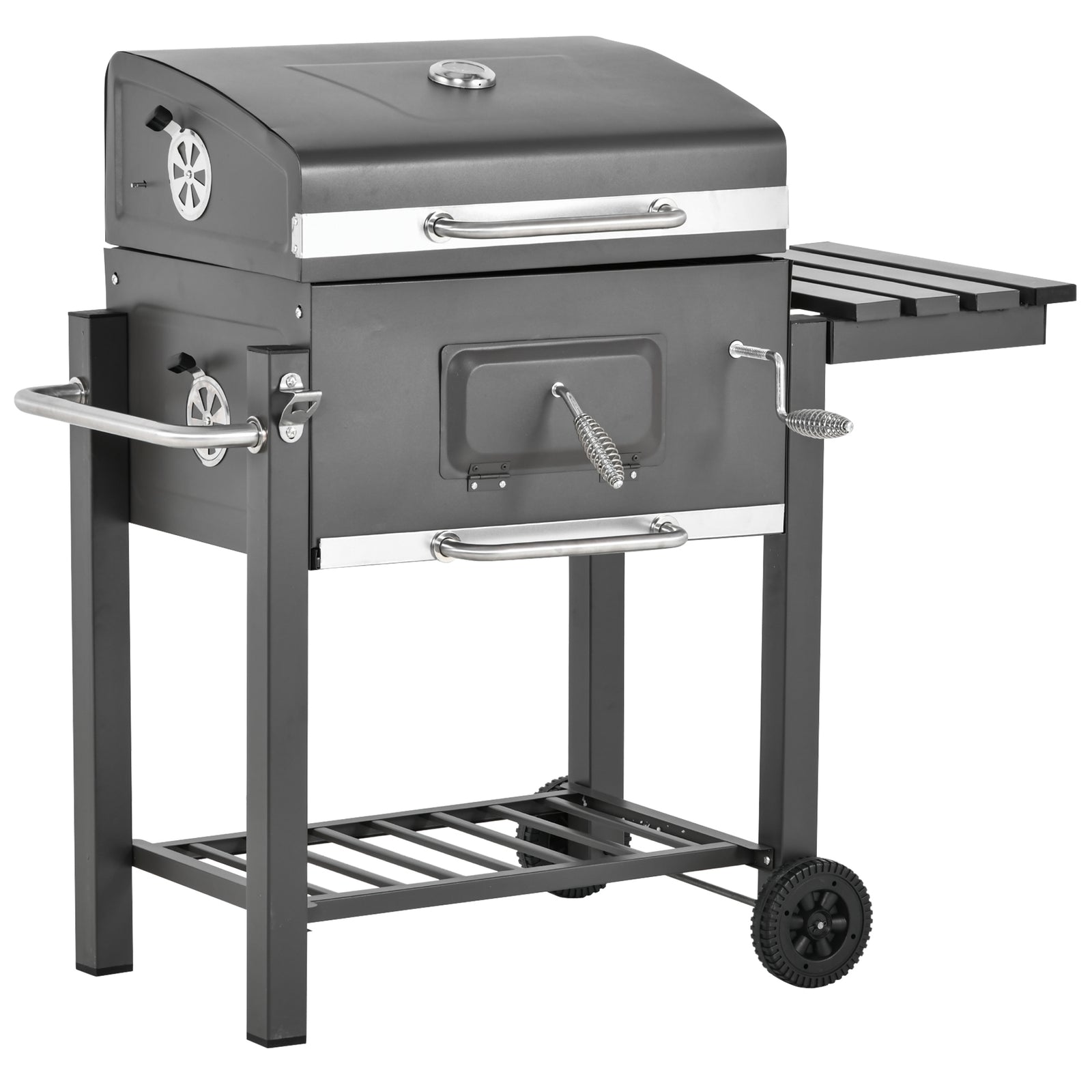 Bbq Trolley W/ Adjustable Charcoal Grate