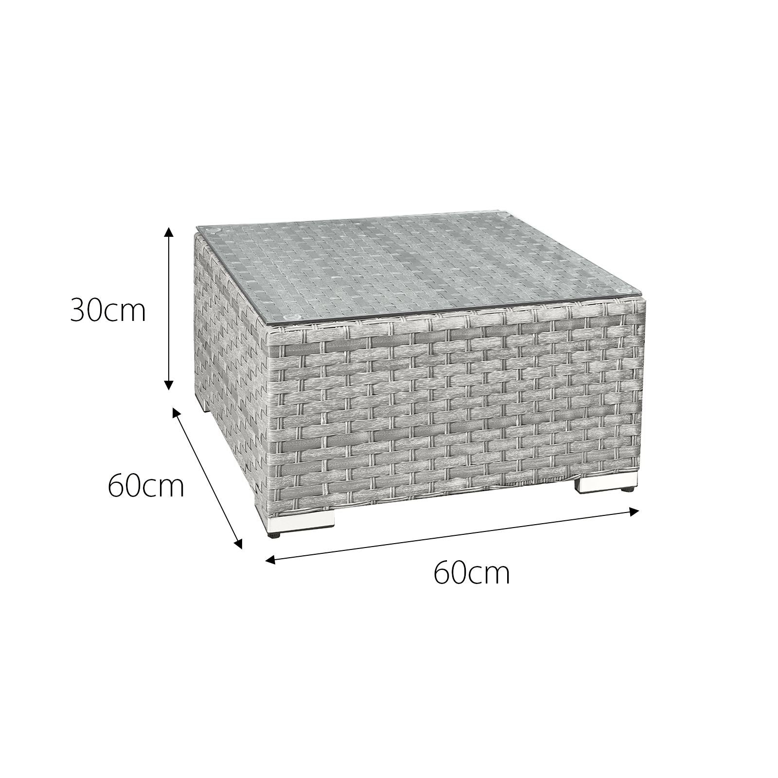 Malta Rattan 2 Seat Tea For Two Set | 2 Seat | Dove Grey