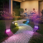 Outsunny 32w Led Floodlights, Outdoor Flood Light With Uk Plug, Black
