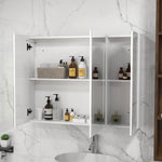 Wall Mounted Bathroom Storage Cupboard With Light, Mirror