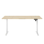 Electric Standing Desk Adjustable Height Metal Frame Natural | Natural