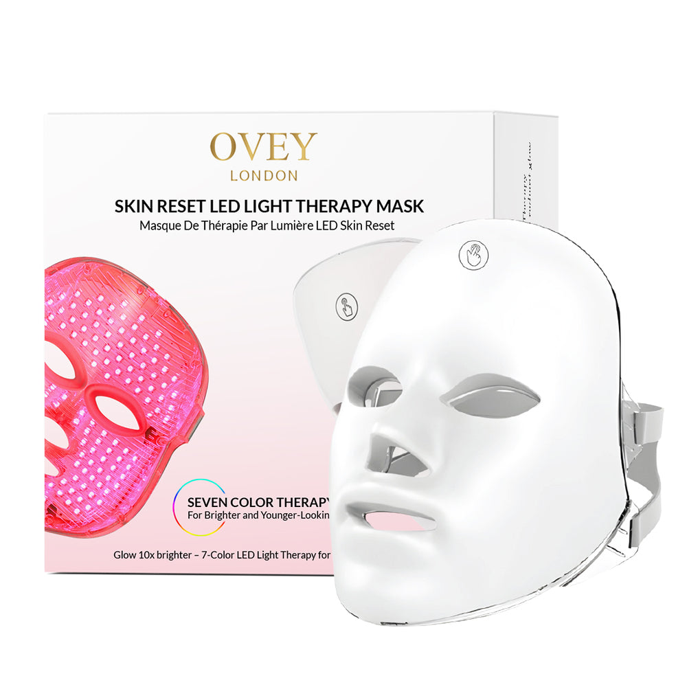 Ovey London LED Facial Beauty Mask 7 Color Light Therapy For Skin Wellness, Calming Support, And Radiance Enhancement