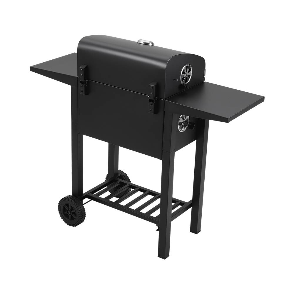 Outdoor Charcoal Grill With Side Tables