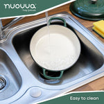 Shallow Cast Iron Casserole With Lid - 2.3-quart (26 Cm) | Dark Green