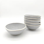 Reactive Grey Glaze Dinnerware Set Nordic Pebble Cereal Bowls 16.5cm | Set of 6 | Grey