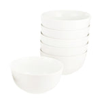 Tapas Cereal Bowls White Porcelain 6 Piece Set 5.5" Catering
