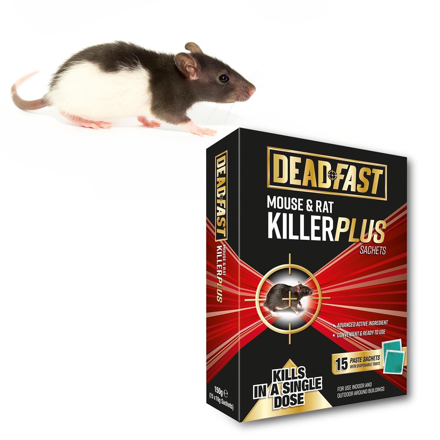 Mouse And Rat Killer Plus Rodent Control Poison 15 Sachets | 15 Sachets | Green