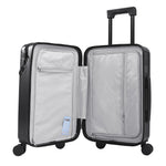 20 Inch Front Opening Suitcase With Tsa Lock And Usb Charging Port | Black