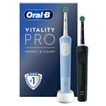Vitality Pro Duo Rechargeable Electric Toothbrush, Black & Blue