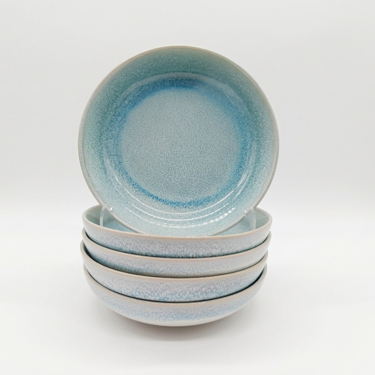 Reactive Blue Glaze Dinnerware Salad Bowl Set 19.5cm | Set of 4 | Blue