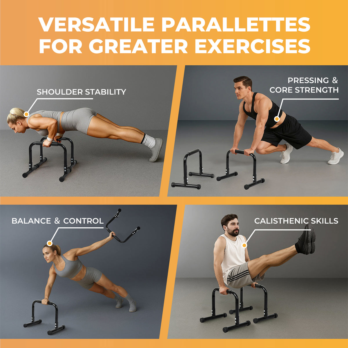 Centra Push Up Dip Bars Station Parallel Home Gym Parallettes Workout