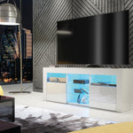 Pulse Tv Unit 145cm With Led Lights | White