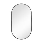 40x70cm Modern Oval Wall Mirror Metal Wall Mirror | Black