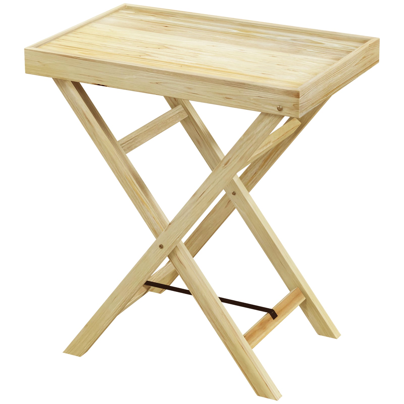 Wooden Garden Table, Outdoor Side Table - Natural