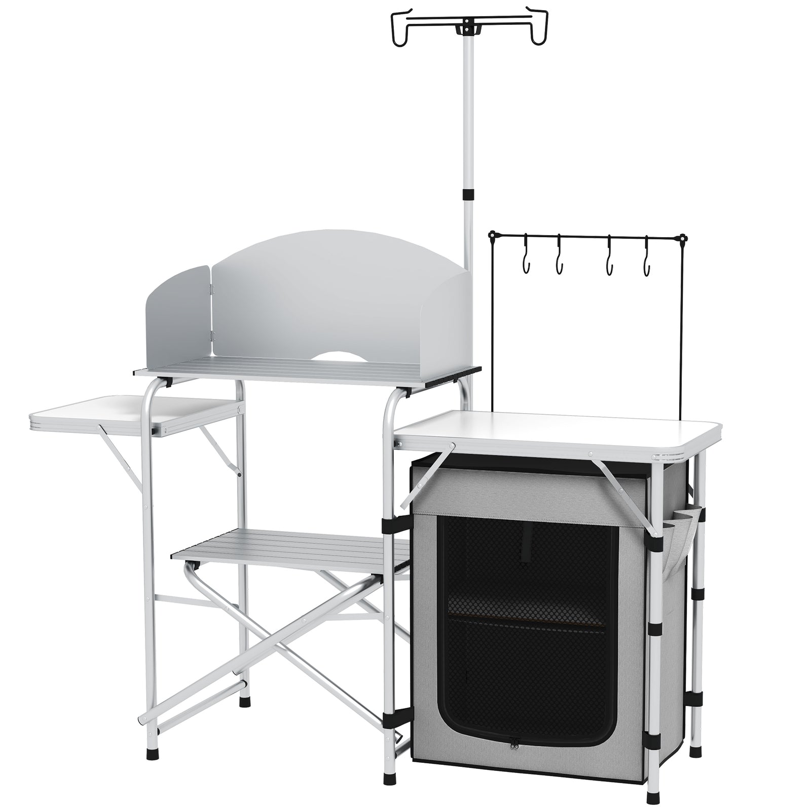 Folding Camping Kitchen W/ Windshield Portable Camping