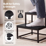 Step Stool Kids Adults Bathroom Kitchen Ladder Foot Stool Heavy Duty | Black