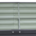 Outdoor Modular Metal Raised Garden Bed | One Size | Grey