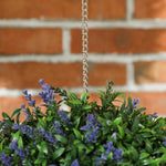 Set Of 2 Artificial Plant Topiary Balls, Faux Plants, Purple