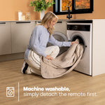 Electric Heated Blanket Sand Micro Fleece With 9 Heat Settings