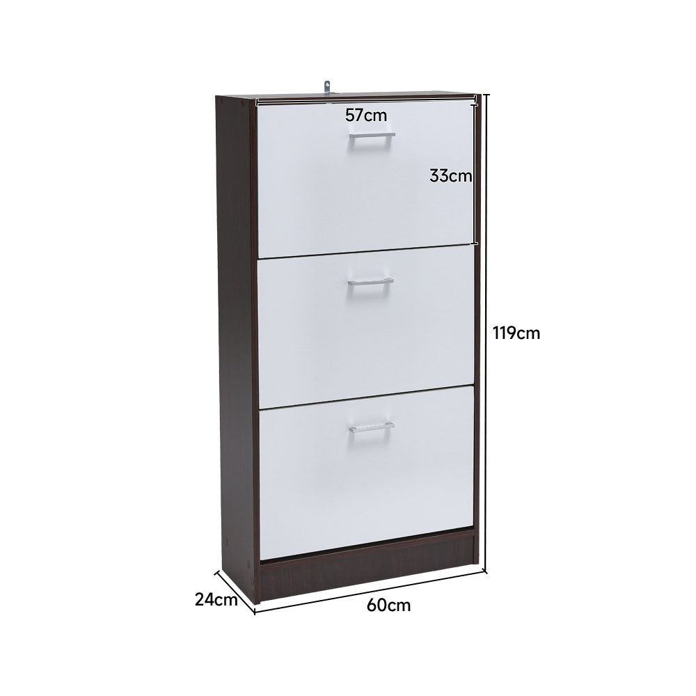 Wooden Shoe Rack Drawer, 3 Layer Dump Shoes Shelves