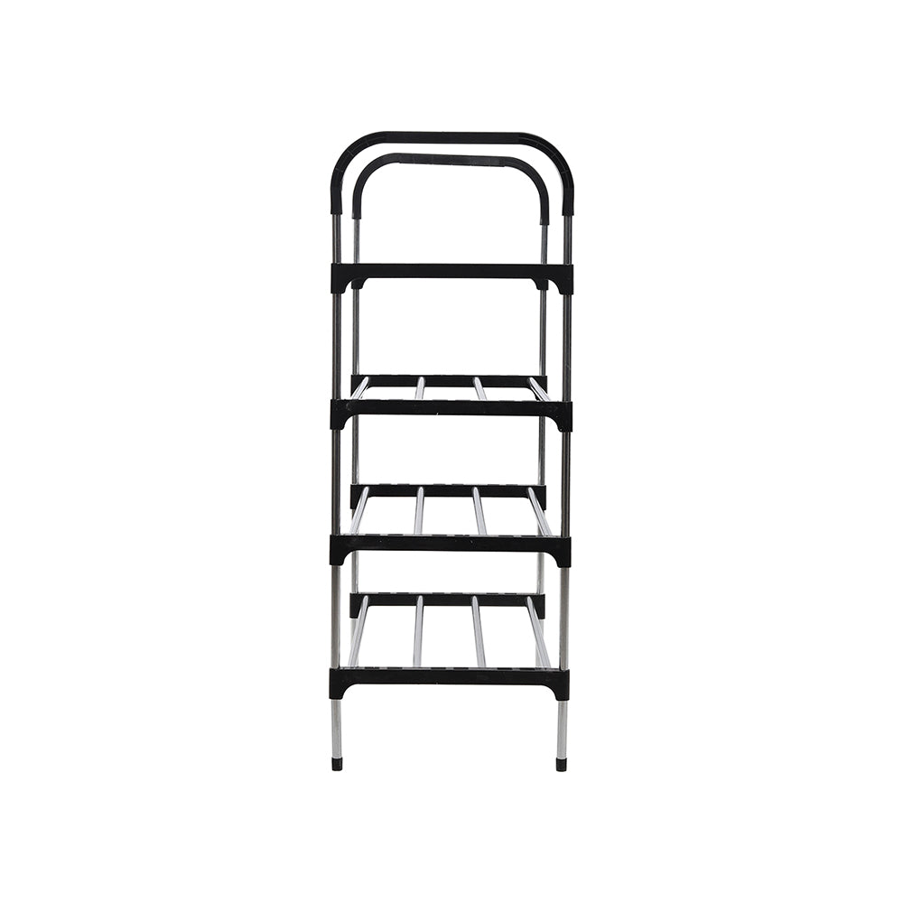 Multi Tiers Shoe Rack Organizer Stackable Space Saving Shoe Shelf | 4 | Black