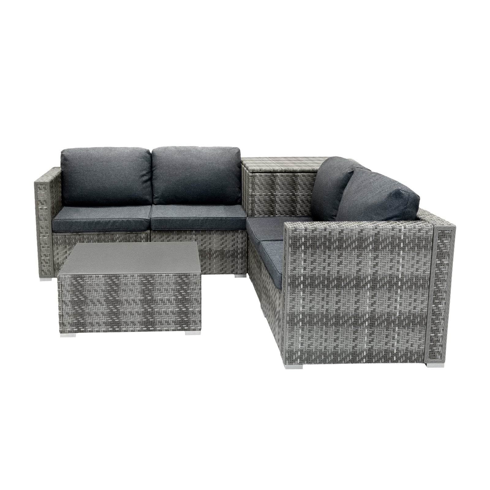 Rattan Modular 6 Piece Furniture Set | Grey