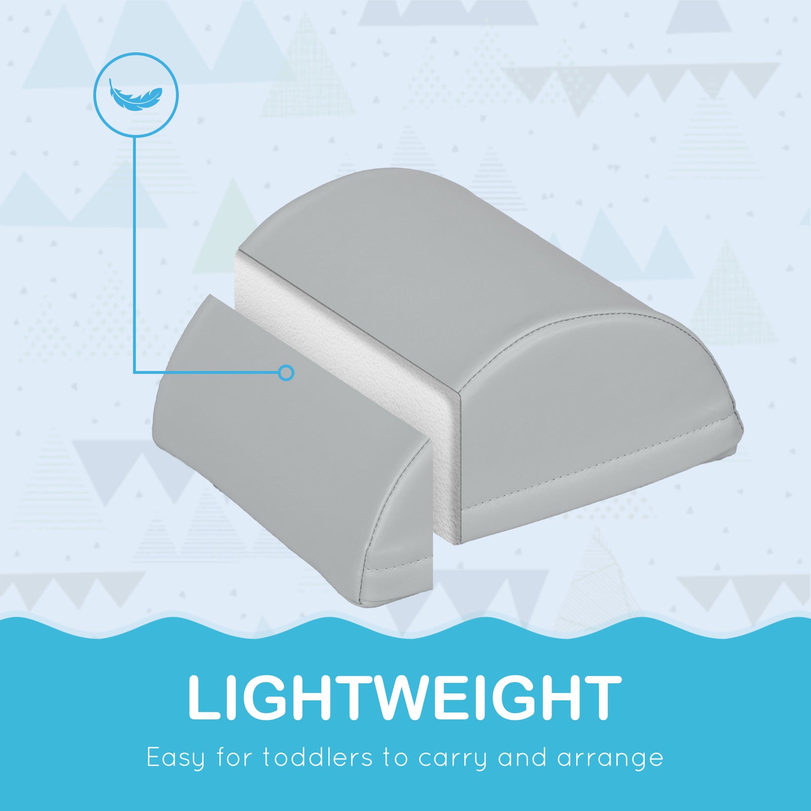 11 Piece Soft Play Equipment For Toddlers, Soft Play Set | Blue