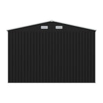 10x12ft Large Metal Storage Shed With Lockable Double Doors, 2 Windows, 4 Vents – Spacious Outdoor Tool Shed