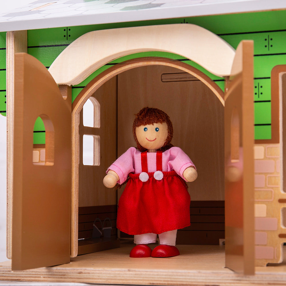 Wooden 'cobblestone' Farm Playset, Removable Roof Panels