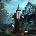 Voice Activated Halloween Animatronics Standing Witch | Black