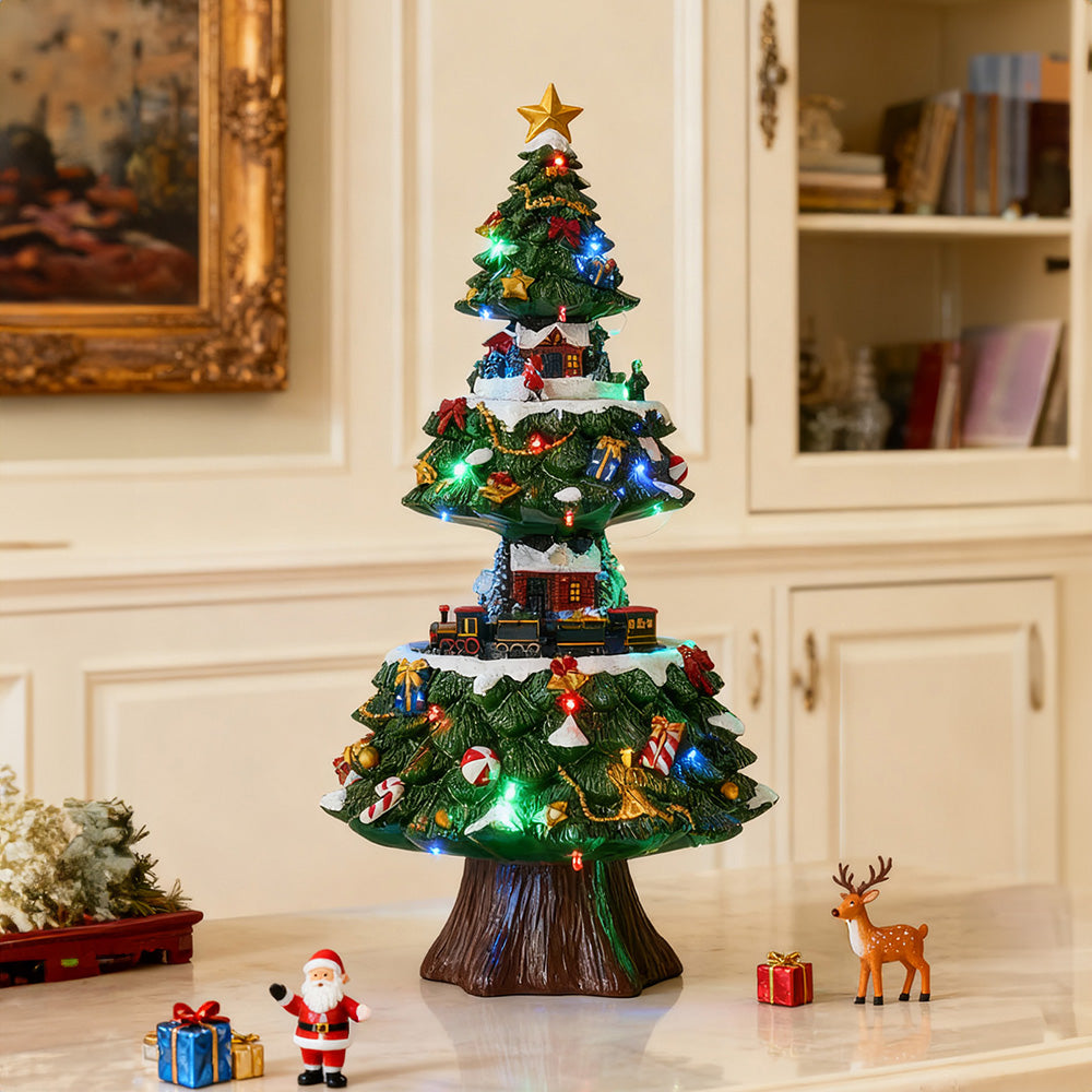 Christmas Xmas Music Box Ornaments With Lights