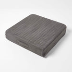 Quilted Polyester Armchair Booster Cushion Cover | 50cm x 50cm | Grey