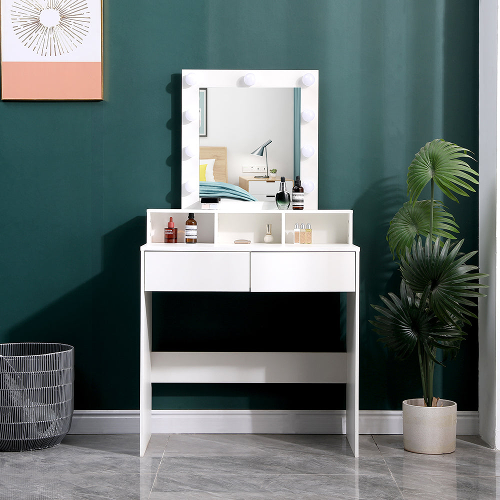 Makeup Dressing Table With Lighted Mirror