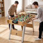 SPORTNOW 4ft Table Football, Foosball Table Game For Adults, Natural Wood
