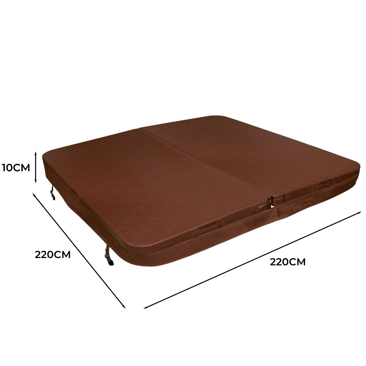 2.2m Hot Tub Spa Cover | Brown