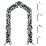 HOMCOM 9ft Flocked Snow Christmas Tree Arch With 1400 Branch Tips, Green