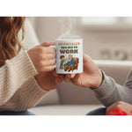 Dyzi Officially Too Old To Work Quote Ceramic Mug White