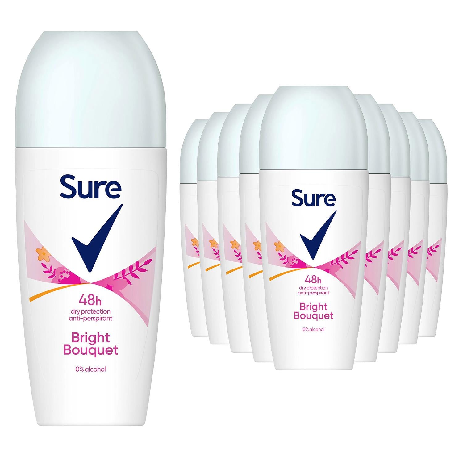 Women Roll On Bright Bouquet Antiperspirant Deo 48h Protection, 12pk, 50ml | One Size
