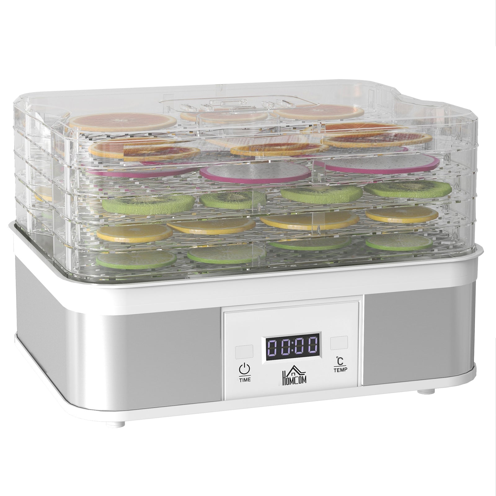 5 Tier Food Dehydrator 245w For Drying Fruit Meat Vegetable | One Size | White