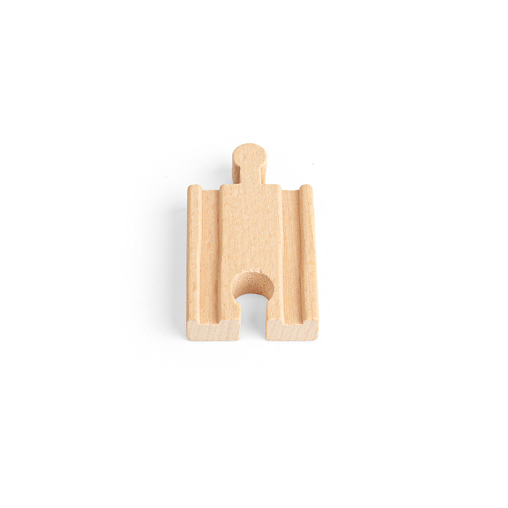 12 Mini Male/Female Track Pieces for Wooden Train Sets
