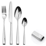 Cutlery Sets Stainless Steel 18/8 Forks Spoons Catering Taper | Set of 16 | Silver