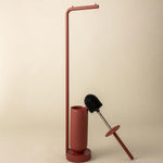 Toilet Brush With Toilet Roll Holder, Matt White, Geyser Collection | Matte White