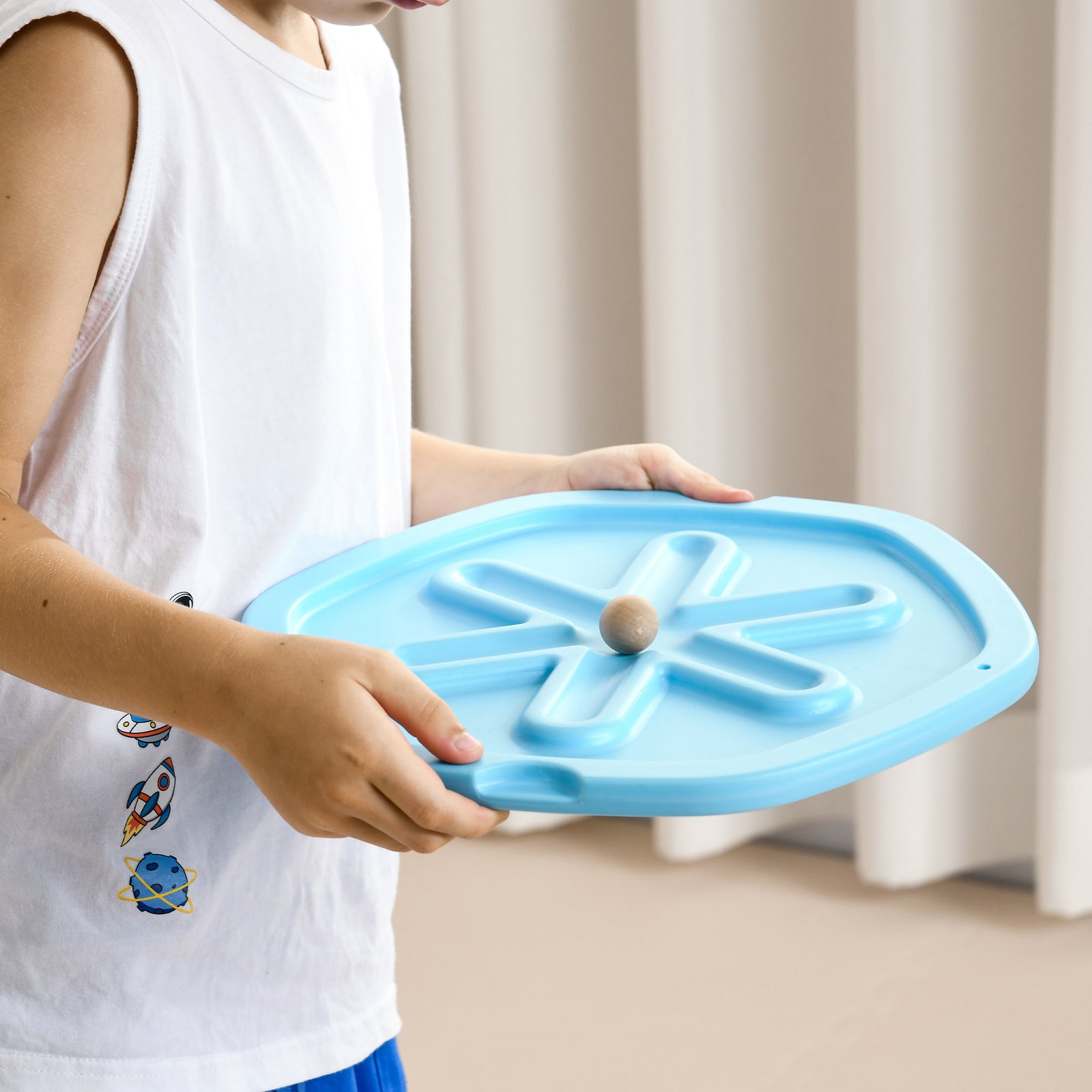 Zonekiz 2 In 1 Balance Board, Kids Wobble Board With Ball - Blue | Blue