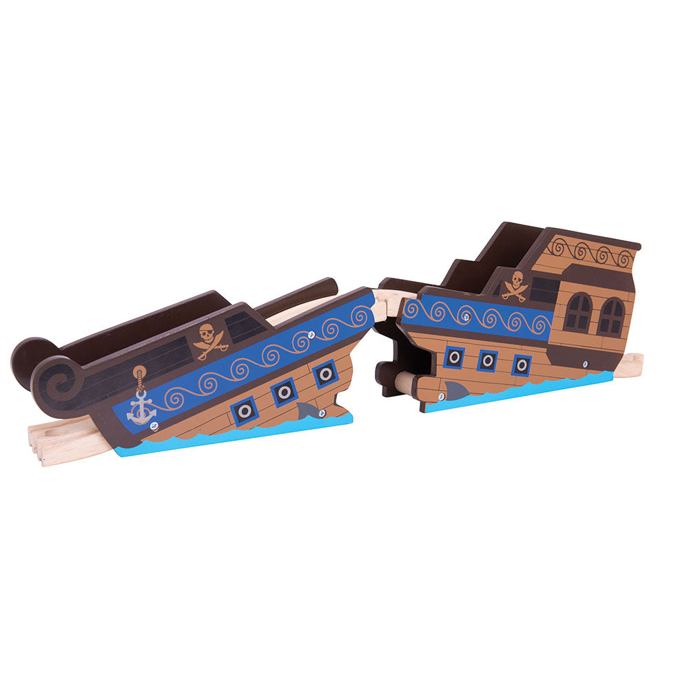 Shipwreck Railway Bridge for Wooden Pirate Train Set