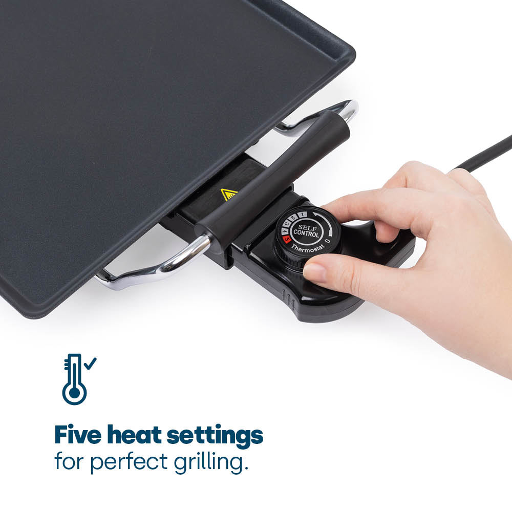 Livivo Teppanyaki Tabletop Electric Grill 2000w With Non Stick Plate And Tray