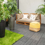 Pack Of 10 Mosaic Composite Interlocking Decking Tiles | Dark Grey