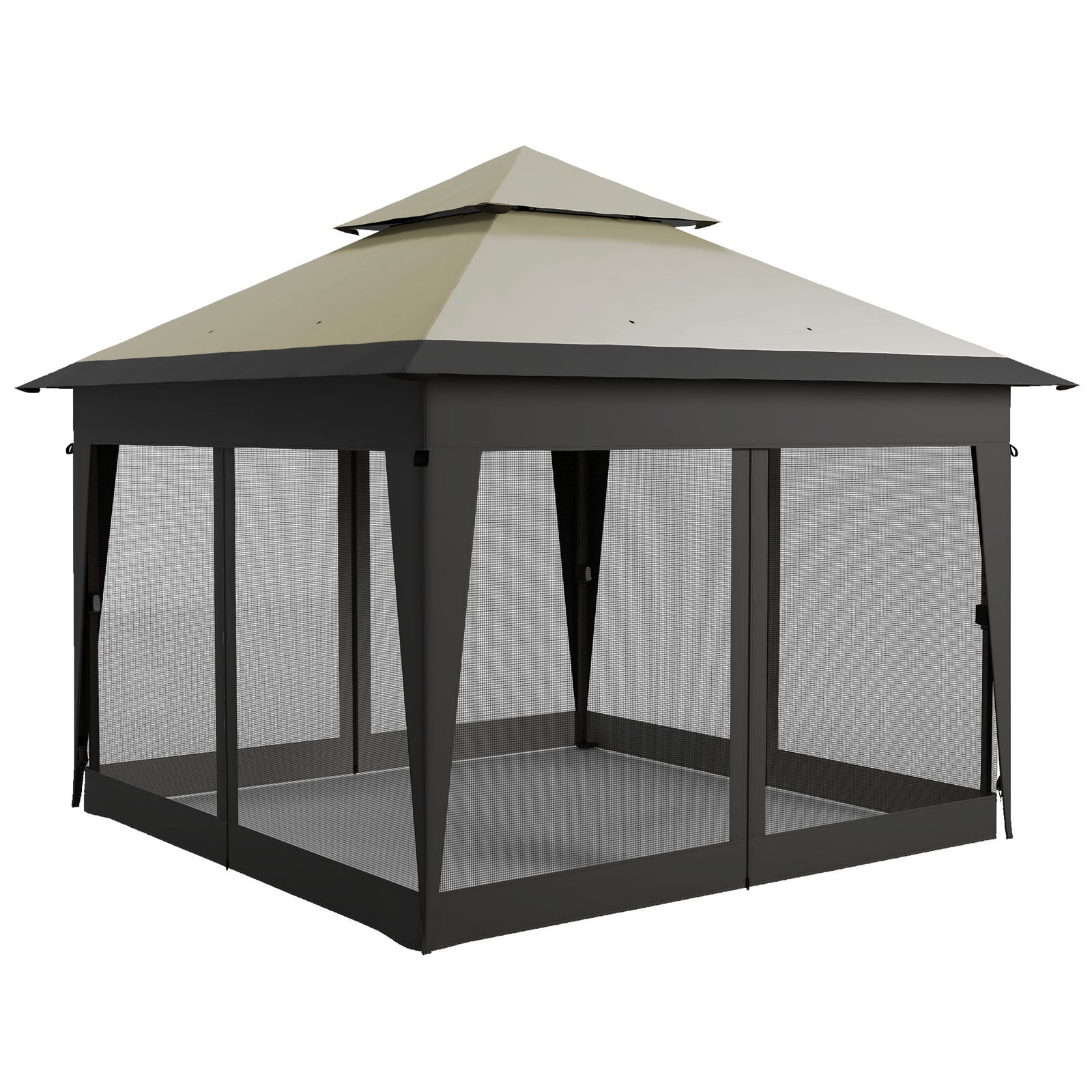 3 X 3(m) Pop Up Gazebo, Instant Shelter With Netting | Light Slate Gray