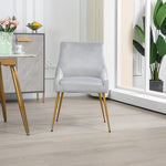 Set Of 2 Lograto Velvet Dining Chairs | Silver