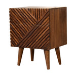 Solid Wood Lille 2 Drawer Bedside